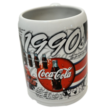 Vintage 1998 Large 1990s Generation Coca Cola Ceramic Mug Stein 5&quot; Tall - £6.67 GBP