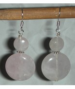  Genuine Rose Quartz  Earrings - $192.33 MXN