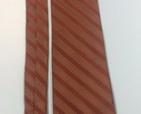 Calvin Klein Men’s Neck Tie Orangish Brown Striped TI1 - £6.20 GBP
