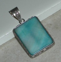 MOTHER OF PEARL GEMSTONE .925 STERLING SILVER PENDANT - $19.99
