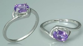 Sterling Silver 0.75ctw Oval Cut Amethyst Ring - $24.99