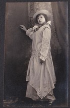 Mary Stern Pre-1920 RPPC - Woman in Gaudy Fashion Real Photo Postcard - £13.70 GBP