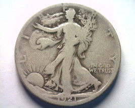 1921-S Walking Liberty Half Dollar Good G Nice Original Coin From Bobs Coins - £70.99 GBP