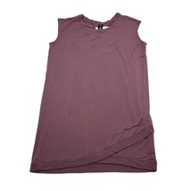 Active Life Dress Womens L Dusty Plum Sleeveless Wrap Knitted Pullover - £12.27 GBP