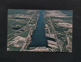 Vintage Postcard Air View Aerial Brownsville TX Industrial Canal - $3.99