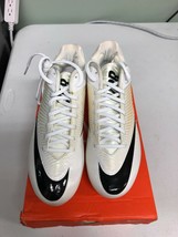 Men&#39;s Nike Vapor Speed 2 TD Football Cleat White/Orange/Black Size 8M - £57.79 GBP