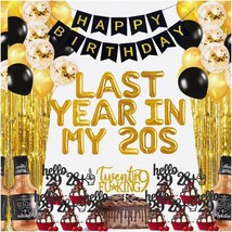 Cheers to 29 Years: Last Year In My 20s Balloon Banner, I AM 28+1 Glitter Banner - $57.41