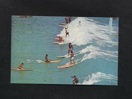 Vintage Postcard Surfers Surfing Ocean Surfboards Texas - £7.04 GBP