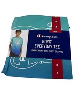Champion Boys Blue Teal Ombre Silky Graphic T-Shirt  Youth Medium (Size ... - $199.84 MXN