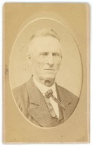 Antique CDV Circa 1870&#39;S Handsome Stern Older Man in Suit Lamprey Fisherville NH - £7.41 GBP