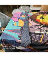 Hermès Paris 100% Silk Tie – Model 7524 IA (Blue &amp; Yellow Chain Link Pat... - $69.30