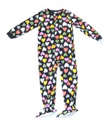 Carters Fleece Footed Pajama Blanket Sleeper Size 7 8 12 14 Blue Hearts - £21.99 GBP