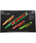Pure Komachi HD 4 Coated Carbon Stainless Steel Knives with Matching She... - €47,02 EUR