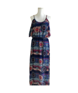 Andrea Missy Maxi Dress Cold Shoulder Size M Navy Geometric Print NWT - $34.87
