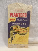 Vintage 1950&#39;s Planters Peanut Mr Peanut Roaster Fresh Peanuts 4 Oz Store Bag - £3.96 GBP