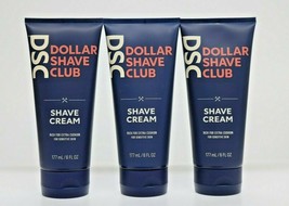 Lot of 3 Dollar Shave Club Shave Cream for Sensitive Skin Shaving  6 oz each - £19.51 GBP