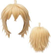 Blonde Short Cosplay Wig Heat Resistant Synthetic Hair - £26.08 GBP