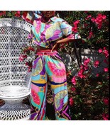 HalfHeart Designer Inspired Multicolor Baroque Print Palazzo Wide Leg Pa... - $40.00
