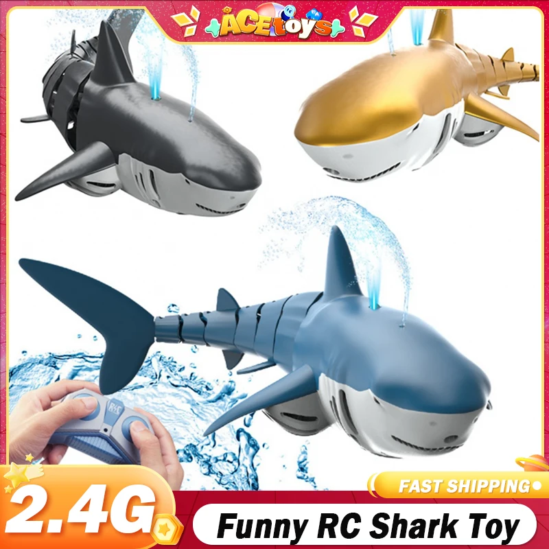 Ark whale spray water 2 4g smart funny toy remote controlled boat ship submarine robots thumb200