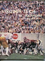 Virginia Tech Vs Richmmond Ncaa Football Program 09/12/1981-LANE STADIUM-nm - £48.07 GBP