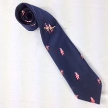 Empire Mens Santa Claus Christmas Dk. Blue Polyester Tie 59&quot;x 3.5&quot; Used - $7.99