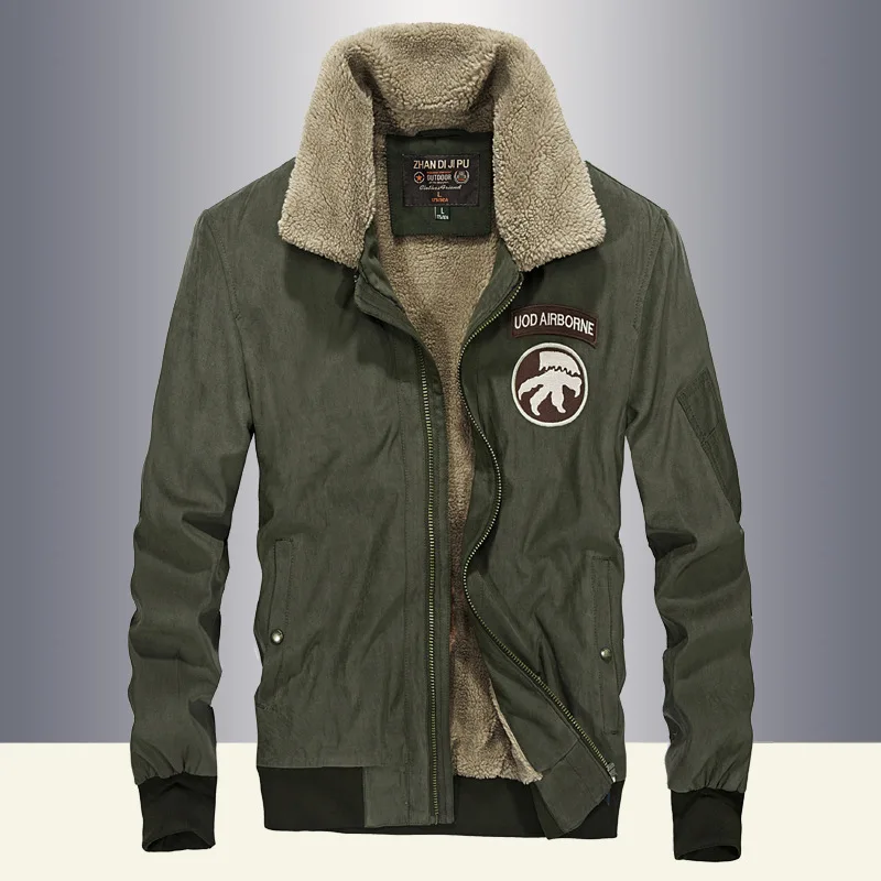 Winter Jacket Mens   Warm Fleece Coat Thick Clothing Velvet Thermal Jacket Windb - £336.18 GBP