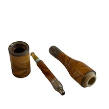 Franco London 1908 Exhibition Pipe Case Wood Bottle Stanhope Viewer With Pipe - £86.80 GBP