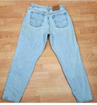 Levis 551 Jeans Womens 14 M High Waist Baggy Taper Leg Pants 32x30 Light... - $51.82