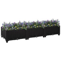 Raised Bed Black Polypropylene Large Durable Garden Planter - $2,244.08 MXN