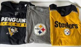 Lot Of 3 Pittsburgh Steelers/Penguins T-shirts Pre-owned 4XL - 2 SS And ... - £18.05 GBP