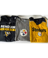 Lot Of 3 Pittsburgh Steelers/Penguins T-shirts Pre-owned 4XL - 2 SS And ... - £18.10 GBP