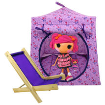 Light Purple Toy Pop Up Doll, Stuffed Animal Tent 2 Sleeping Bags, Flower Print  - £19.94 GBP