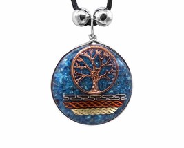 Mia Jewel Shop Copper Tree of Life Charm Tribal Metal Pattern Round Crushed Chip - £12.45 GBP