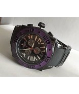 AQUASWISS Chronograph SWISSport Swiss mens Watch black purple 50mm New - $401.81 CAD