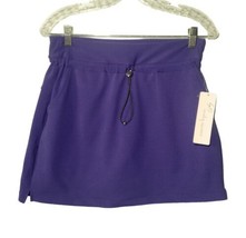 Nanette Lepore Ribbed Skort Size M Purple Drawstring Active Tennis NEW  - £15.61 GBP