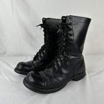Vintage Corcoran Black Leather Paratrooper Jump Combat Boots USA Made Men’s Sz 8 - £130.67 GBP