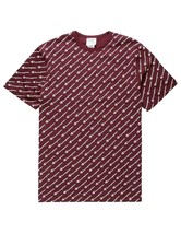 CHAMPION Heritage Spell Out  All-Over Logo Crew Neck Tee Shirt, Maroon M... - $261.58 MXN