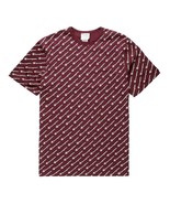 CHAMPION Heritage Spell Out  All-Over Logo Crew Neck Tee Shirt, Maroon M... - €12,36 EUR