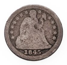 1845-O 10C Seated Dime Good Condition, Full Rims, Low Mintage - $250.01