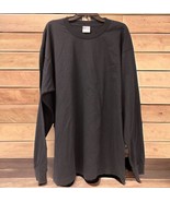 Vtg 2xl Bayside Navy Blue Long Sleeve Tshirt Made in USA XXL Casual 90s ... - $26.80