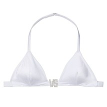 Victoria&#39;s Secret Swim VS Shine Hardware Halter Bikini Top Size XS White... - $40.00