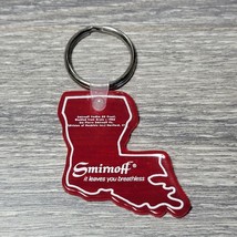 VTG 1980 Smirnoff Vodka Louisiana Keychain Key Ring Red Rubber Alcohol Liquor - £2.98 GBP