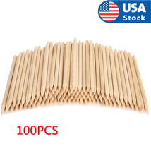 100Pcs Orange Sticks For Nails 4.5 Inch - Wooden Cuticle Pusher &amp; Remove... - £12.67 GBP