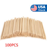 100Pcs Orange Sticks For Nails 4.5 Inch - Wooden Cuticle Pusher &amp; Remove... - £12.67 GBP