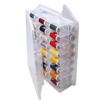 46 Grids Sewing Organizer, Double Sided Thread Box Storage, Portable Clear Plast - £34.57 GBP