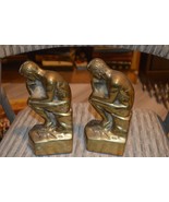 The Thinker, Brass Book-ends, Heavy, 7.5” tall - £19.55 GBP