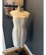 French Connection White Cut Out Sheath Sleeveless Dress Tailored Fit 10 - £31.44 GBP