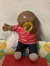 Vintage Cabbage Patch Kid African American Beanie Bottom Boy With Pacifier 1986 - £147.05 GBP