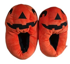 Halloween Jack O Lantern Pumpkin Slippers ADULT Size S (W 7/8, M 5/6) Plush - $29.95