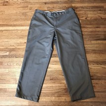 Haggar Dress Pants Mens 40X30 Olive  Straight Leg Slash Pockets - $7.00